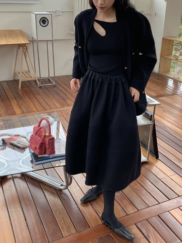 山本狠货！羊毛花苞半裙