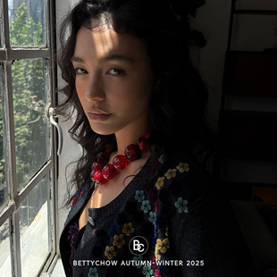 Bettychow 中古vintage小香风花朵灰色羊毛开衫轻奢高级感毛衫