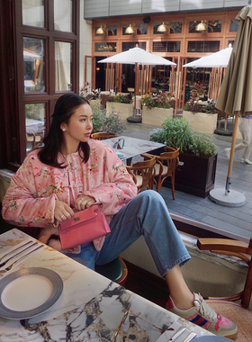 BettyChow 超温柔的拜年棉袄！真丝温柔粉秋冬通勤休闲薄外套