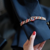 9分裤 英伦气质休闲西裤 刺绣串珠羊毛手表裤 BC珍珠系列