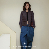 复古美式 雅痞彩蓝色宽松牛仔裤 休闲时髦慵懒个性 Bettychow 长裤