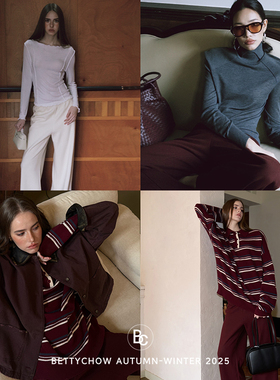 Bettychow 醋酸羊毛加厚长直筒裤奶白色酒红色松弛感保暖休闲长裤