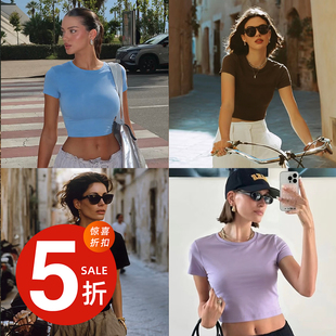 【惊喜特价】Bettychow 桑蚕丝T恤夏季休闲百搭短袖衫基础叠穿