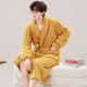 珊瑚绒睡衣加厚晨袍法兰绒浴衣 睡袍冬季 成人浴袍秋冬男士 中长款