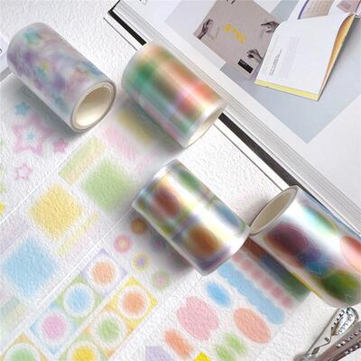 AGUGU光斑PET透明模切手帐胶带