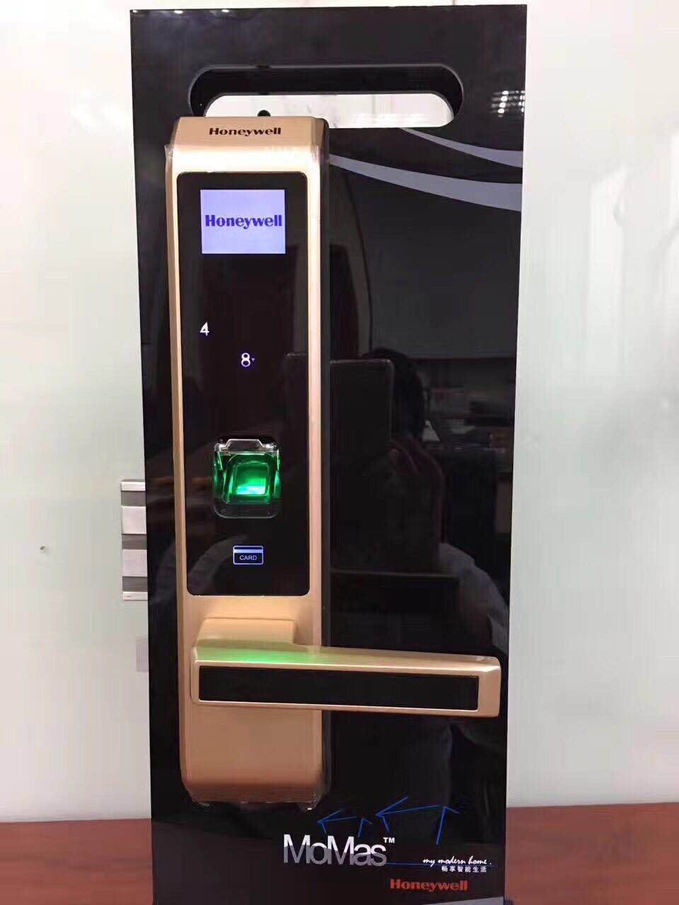 霍尼韦尔hkl-6000 智能家居联动开锁型号指纹密码锁金色