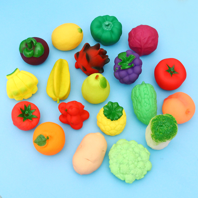 Simulation fruits and vegetables pinch and call sounding toys baby early education kindergarten small gifts children play house toys