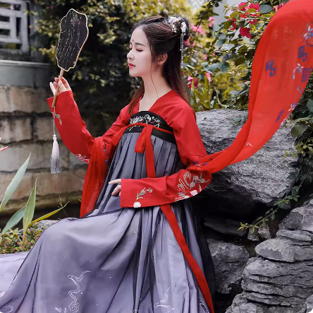 汉服女中国风飘逸超仙古装学生仙气古风彼岸花齐胸襦裙夏季少女装
