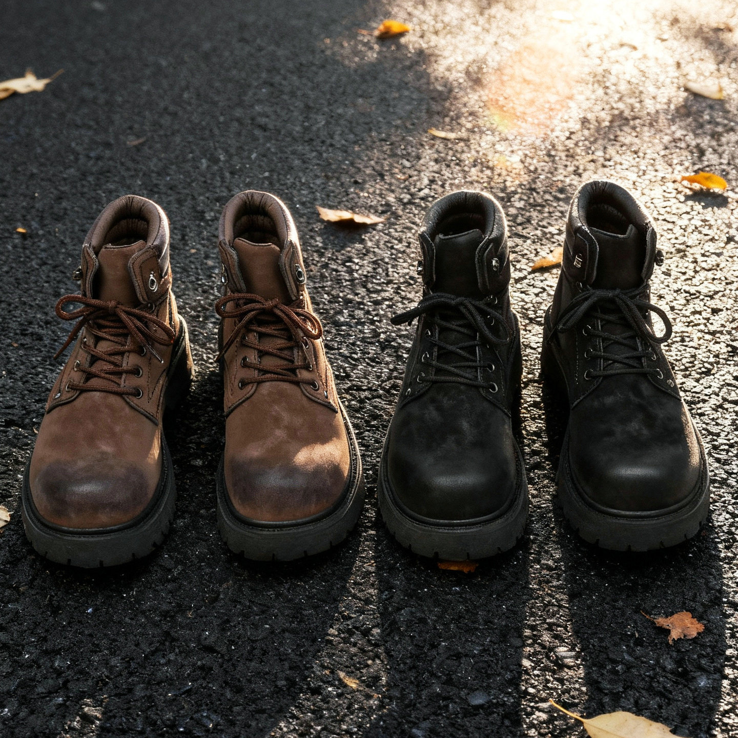 马丁靴男款复古英伦风棕色做旧擦色厚底高帮小众皮靴子潮流工装靴