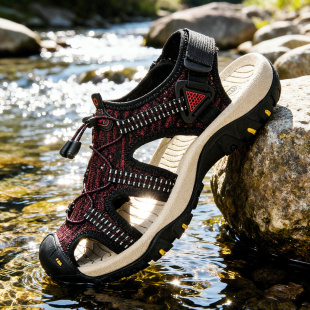 男款 登山耐磨罗马鞋 软底沙滩鞋 户外运动徒步溯溪鞋 防滑凉拖鞋 凉鞋