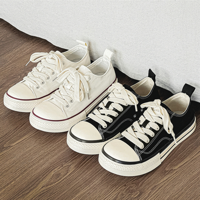 小众大圆头~满满设计感~帆布鞋
