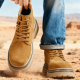 靴冬季 男士 工装 复古高帮登山沙漠靴耐磨短靴子厚底休闲轻便马丁靴