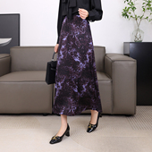 时尚 豹纹印花半身裙女春季 2026新款 复古优雅高腰显瘦a字长裙22005