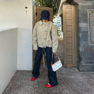 松弛小风衣 长袖 2026新款 休闲百搭短款 外套上衣女 春秋时尚 Our2