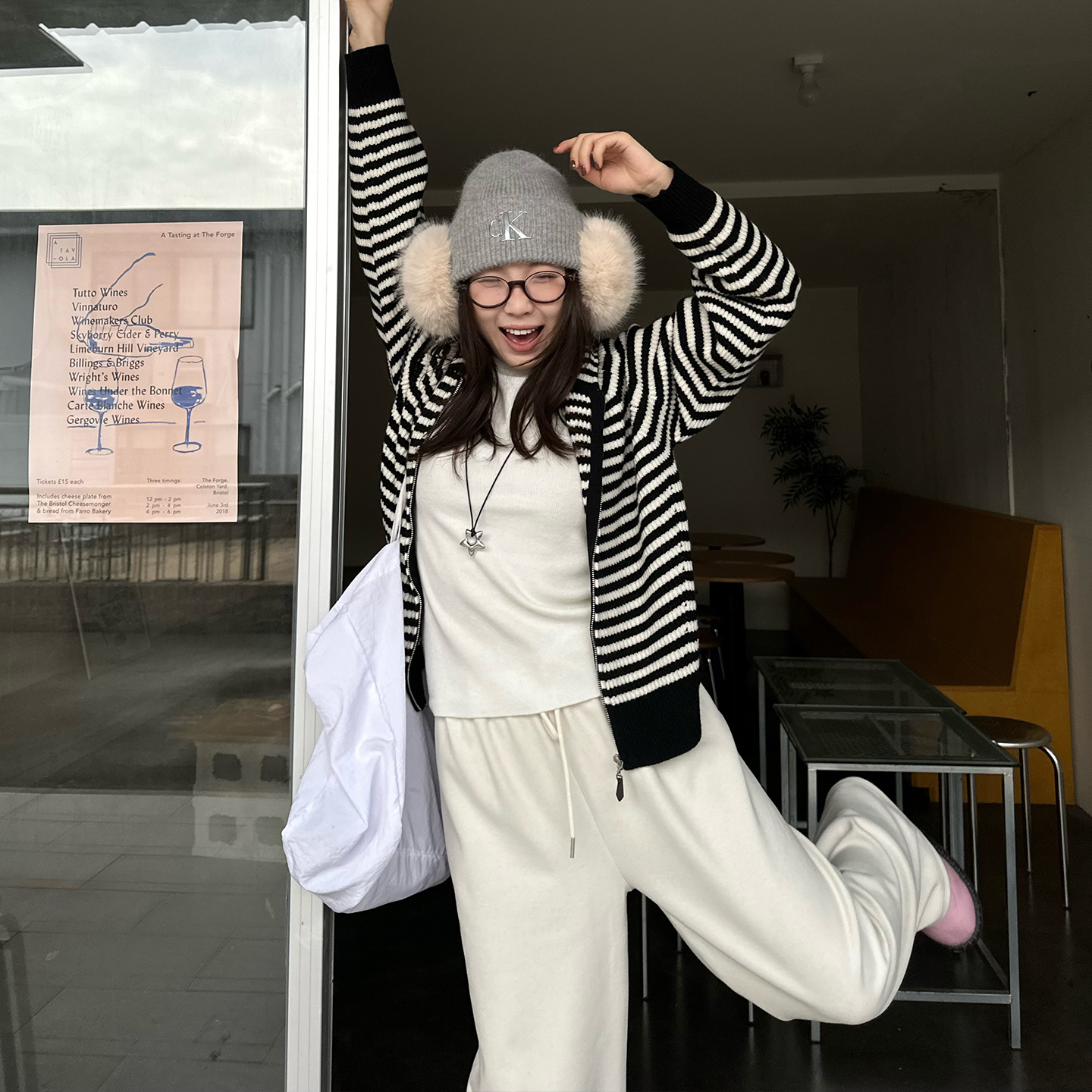 Our2【羊毛连帽开衫】绵羊毛秋冬新款慵懒风百搭长袖针织开衫上衣