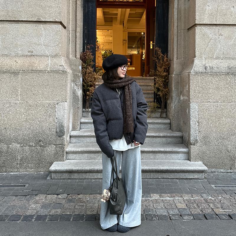 2024冬季新款加厚羽绒服美式复古