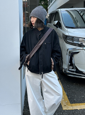 2024秋季新款韩版宽松休闲百搭棒球服外套女立领小个子夹克上衣潮