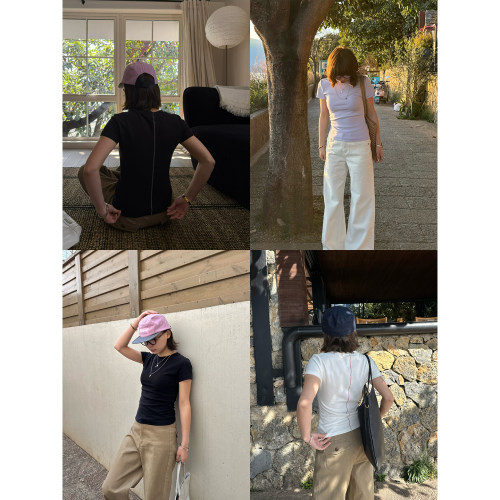 Our2【刺绣正肩T】2026春夏新款纯色时尚百搭圆领休闲短袖T恤上衣