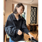 夹克外套轻薄长袖 Our2时尚 立领街头黑色冲锋衣宽松2023新款 防晒衣