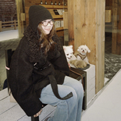 卷卷毛牛角扣 冬季 羊毛韩版 Our2 气质中长款 保暖毛呢外套上衣女