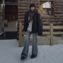 牛仔裤 Our2 显瘦微喇长款 2025秋冬休闲百搭设计款 女 微喇瘦瘦裤