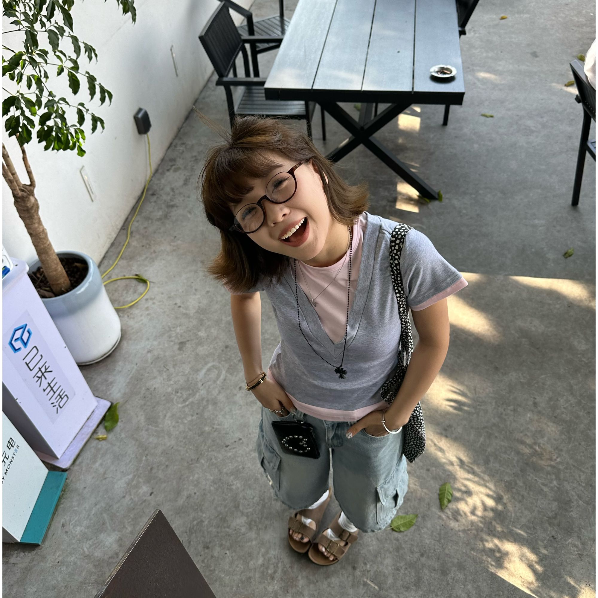 Our2夏季设计款假两件休闲短袖T恤女2025新款修身洋气圆领套头衫
