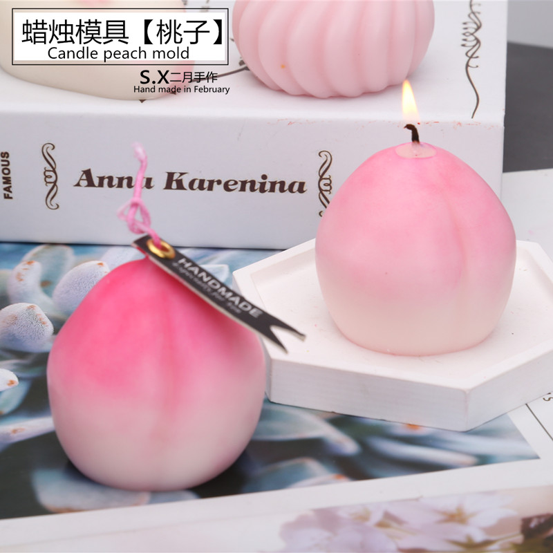 跨境硅胶模DIY 仿真水果蜜桃DIY模具