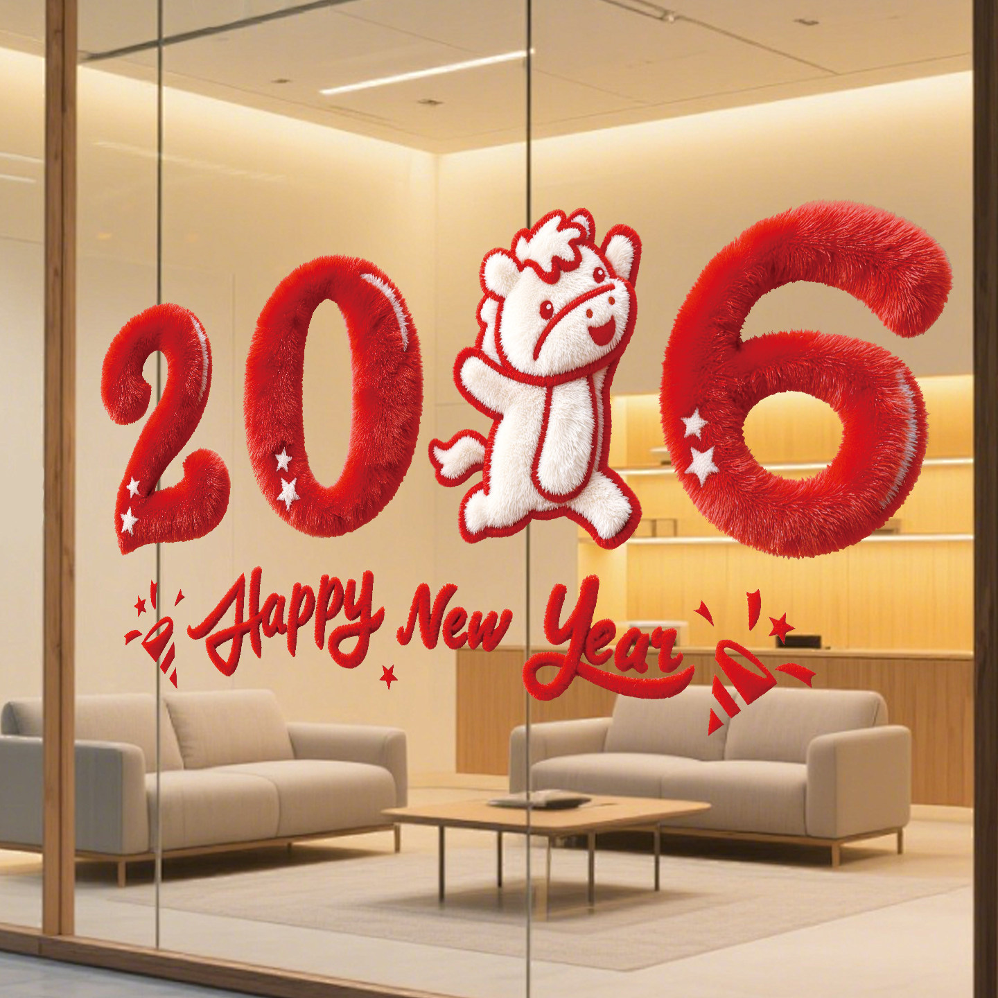 2026马年玻璃贴纸高级感窗花静电贴马年橱窗窗贴新年装饰氛围布置,家居饰品,门贴,淘宝优惠券,粉丝福利购,淘宝优惠卷