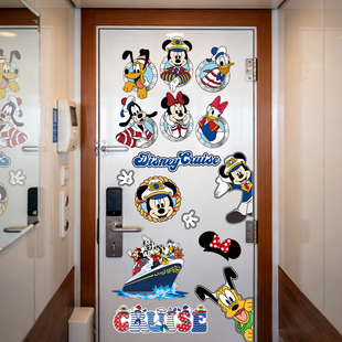 迪士尼游轮门贴磁吸贴入户门家用可爱创意卡通贴纸动漫派对网红