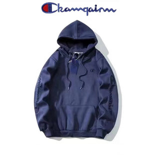 秋冬日版冠军梦连帽加绒卫衣男女套衫纯棉休闲麒麟臂帽衫情侣上衣