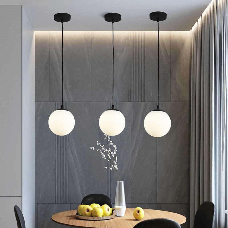 现代简约单头吊灯卧室床头灯楼梯过道玄关吧台长线个性小吊线灯