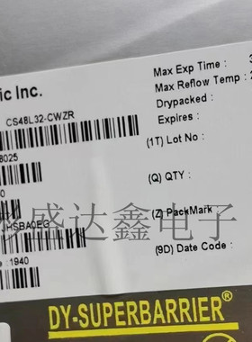 CS48L32-CWZR 封装： 64-BGA, WLCSP 全新原装 拍前请询价