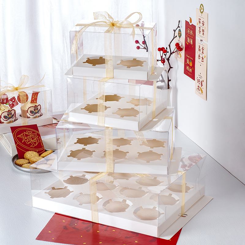 有素+纸杯蛋糕包装盒+送丝带