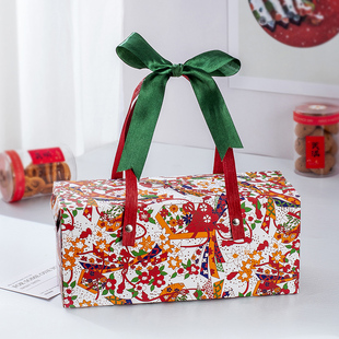 节日礼盒包装盒雪花酥曲奇饼干糖果手提盒糯米船伴手礼盒故宫风