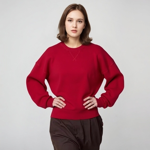 2025秋冬新款 柔滑棉质圆领针织衫 保暖毛衣481673 男装 官网249女装