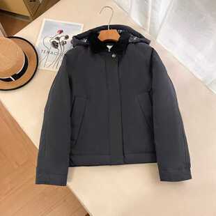 2025秋冬新款连帽可拆卸棉服女装外套保暖短茄克拆卸棉袄479764