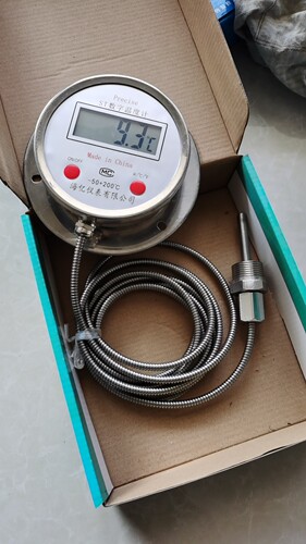 304外壳带螺纹电子温度计带长线，-50+200度