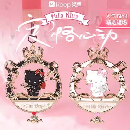 【官方正品】keep奖牌HelloKitty定格心动奖牌小天使小恶魔奖牌