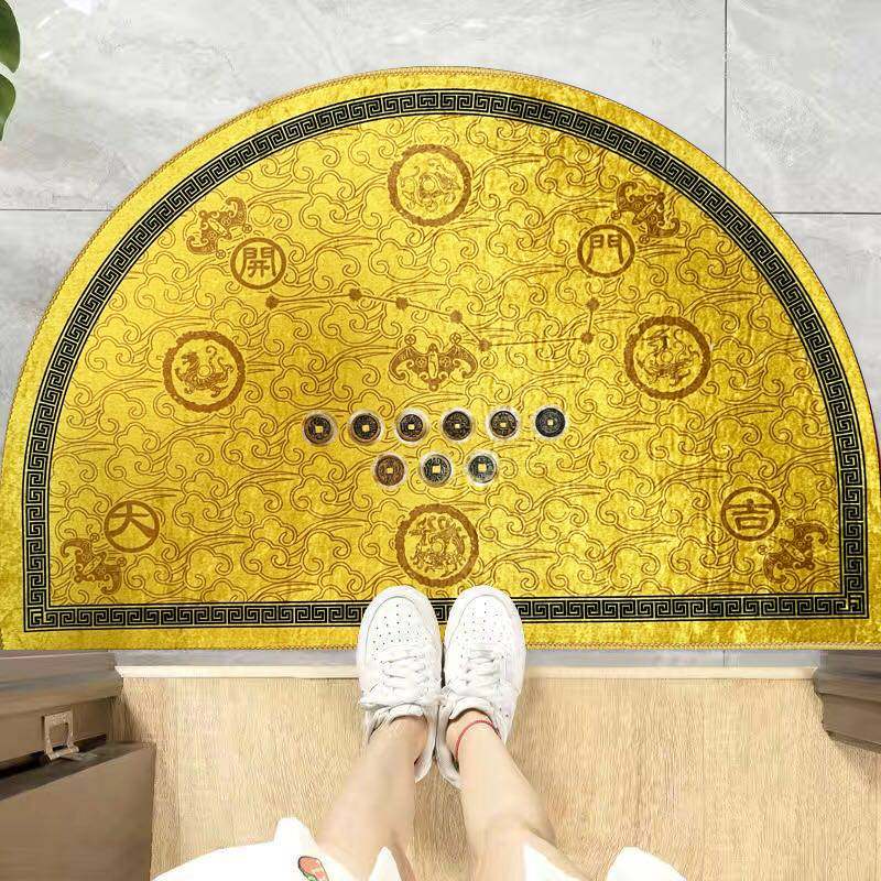 转运招财新年金钻绒防滑入户门垫