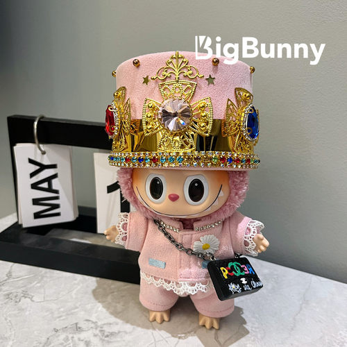 权志龙gd同款1/2/3代拉布布labubu娃衣15/17cm心动马卡龙定制礼物