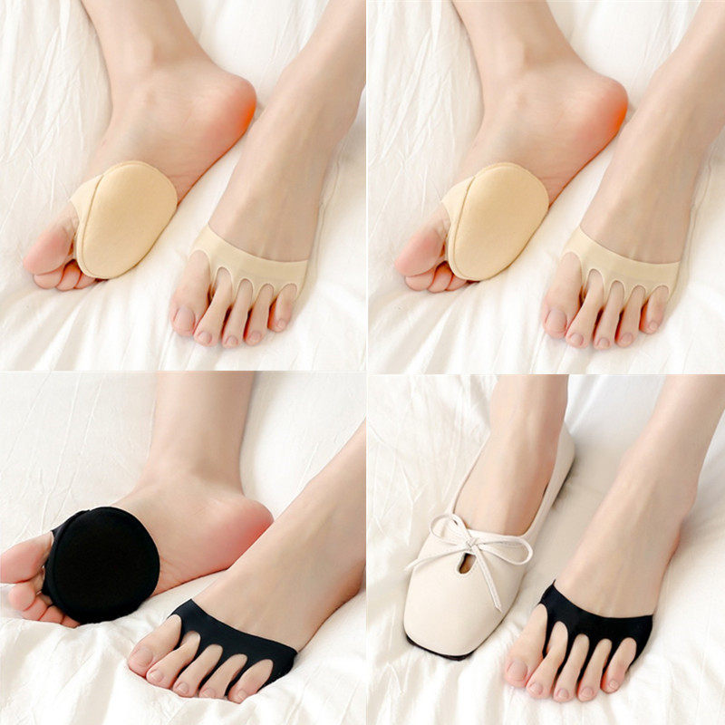 【脚掌五指袜】防痛吸汗隐形分趾女高跟凉鞋前掌半截袜套夏季薄款