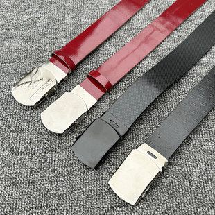 滚轴皮带无孔无牙老式滚珠自动平滑扣牛筋航空腰带比牛皮真皮耐磨