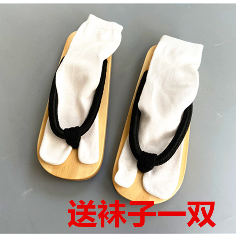 送袜子方头人字拖男纯绅士烧桐