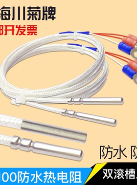 进口德国贺利氏Pt100铂热电阻滚槽pt1000温度传感器防水高温探头