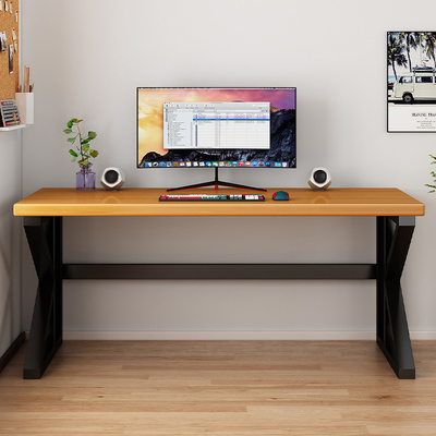 电脑桌台式简约家用实木桌卧室学习桌客厅大长书桌加厚长桌办公桌