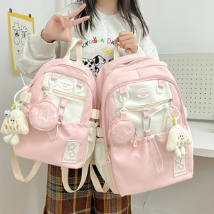 新款小学生可爱少女书包轻便初中生高中学生双肩包大容量百搭背包