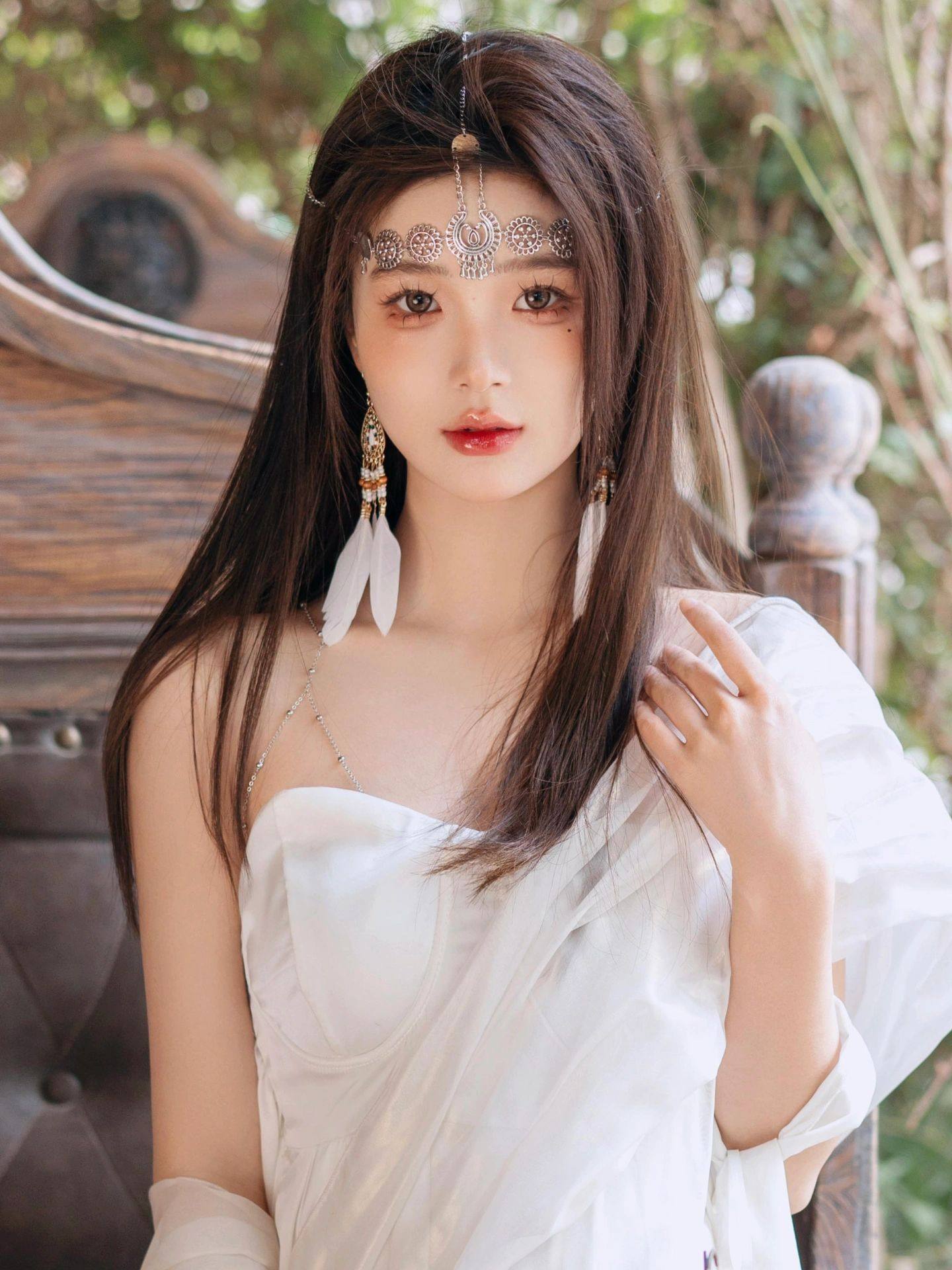 异域风情发饰额链眉心坠古希腊女神印度流苏头饰波西米亚前额饰品