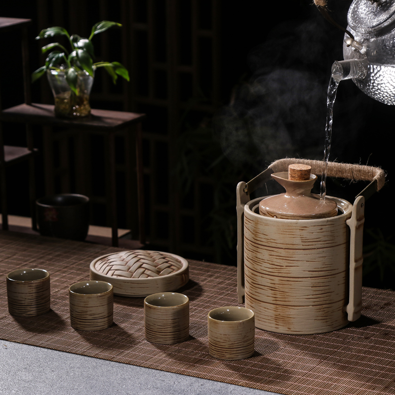 老式白酒清酒具套装陶瓷仿古热暖酒壶黄酒煮酒器温酒壶家用烫酒壶,餐饮具,白酒杯,淘宝优惠券,粉丝福利购,淘宝优惠卷