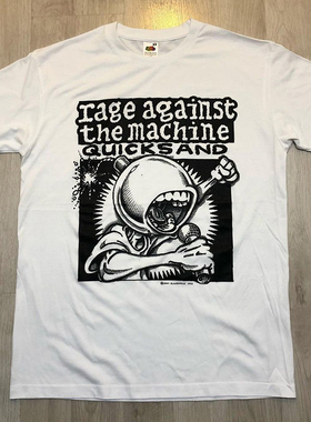 Rage Against the Machine反抗机器乐队美式复古高街摇滚短袖T恤