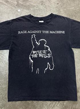 美式复古Rage Against The Machine说唱金属乐队VTG高街短袖t恤男